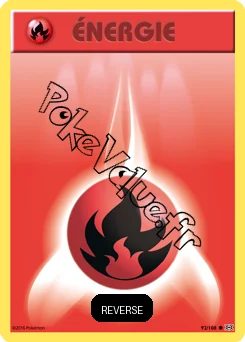 Carte Pokémon Énergie Feu Reverse n°92 de la série Évolutions