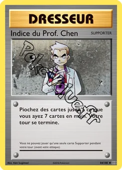 Carte Pokémon Indice du Prof. Chen n°84 de la série Évolutions