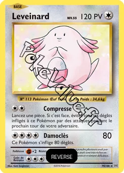 Carte Pokémon Leveinard  Reverse n°70 de la série Évolutions