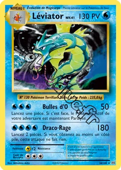 Carte Pokémon Léviator  n°34 de la série Évolutions