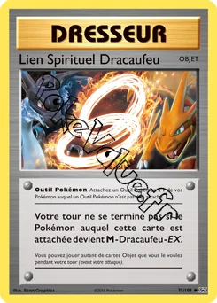 Carte Pokémon Lien Spirituel Dracaufeu n°75 de la série Évolutions