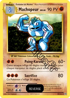 Carte Pokémon Machopeur  Reverse n°58 de la série Évolutions