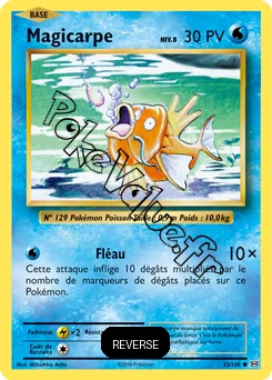 Carte Pokémon Magicarpe  Reverse n°33 de la série Évolutions