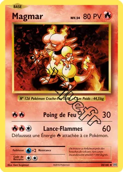Carte Pokémon Magmar  n°20 de la série Évolutions