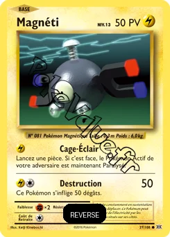 Carte Pokémon Magnéti  Reverse n°37 de la série Évolutions