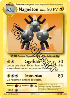 Carte Pokémon Magnéton  n°38 de la série Évolutions