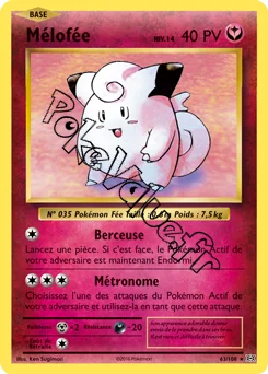 Carte Pokémon Mélofée  n°63 de la série Évolutions