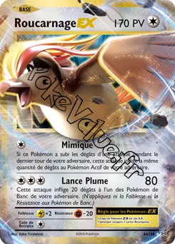 Carte Pokémon Pidgeot EX  n°64 de la série Évolutions