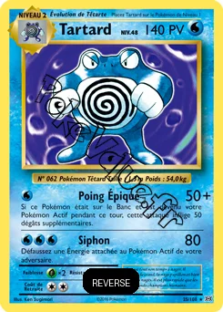 Carte Pokémon Poliwrath  Reverse n°25 de la série Évolutions