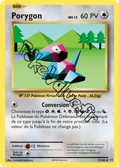 Carte Pokémon Porygon  n°71 de la série Évolutions