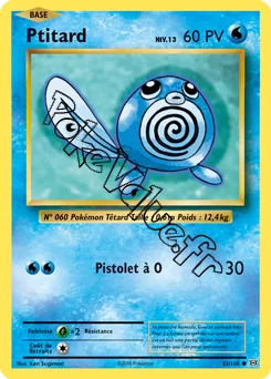 Carte Pokémon Ptitard  n°23 de la série Évolutions