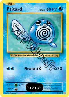 Carte Pokémon Ptitard  Reverse n°23 de la série Évolutions