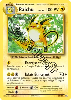 Carte Pokémon Raichu  n°36 de la série Évolutions