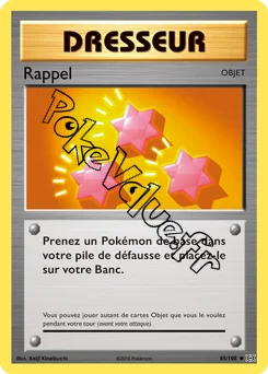 Carte Pokémon Rappel n°85 de la série Évolutions