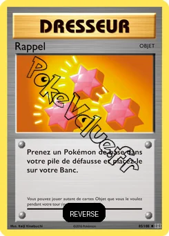 Carte Pokémon Rappel Reverse n°85 de la série Évolutions