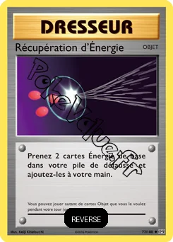 Carte Pokémon Récupération d'Énergie Reverse n°77 de la série Évolutions
