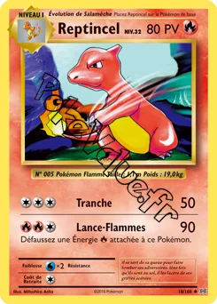 Carte Pokémon Reptincel  n°10 de la série Évolutions
