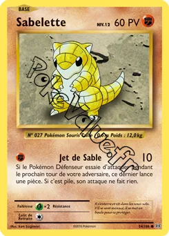 Carte Pokémon Sabelette  n°54 de la série Évolutions