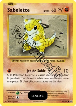 Carte Pokémon Sabelette  Reverse n°54 de la série Évolutions