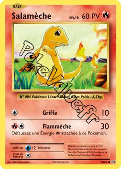 Carte Pokémon Salamèche  n°9 de la série Évolutions