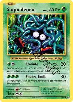Carte Pokémon Saquedeneu  n°8 de la série Évolutions