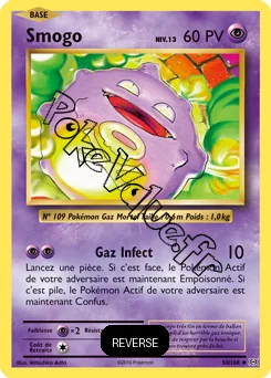 Carte Pokémon Smogo  Reverse n°50 de la série Évolutions
