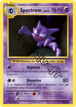 Carte Pokémon Spectrum  n°48 de la série Évolutions