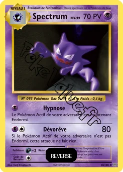 Carte Pokémon Spectrum  Reverse n°48 de la série Évolutions