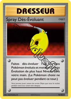 Carte Pokémon Spray Dés-Évoluant  n°76 de la série Évolutions