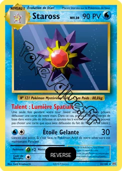 Carte Pokémon Starmie  Reverse n°31 de la série Évolutions