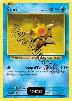 Carte Pokémon Staryu  Reverse n°30 de la série Évolutions