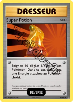 Carte Pokémon Super Potion Reverse n°87 de la série Évolutions