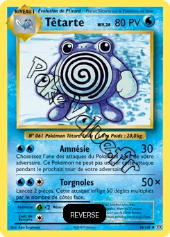 Carte Pokémon Têtarte  Reverse n°24 de la série Évolutions