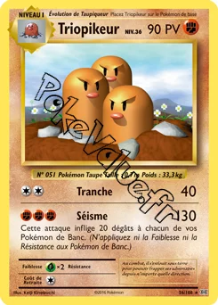 Carte Pokémon Triopikeur  n°56 de la série Évolutions