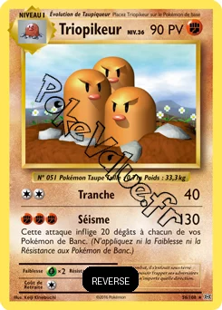 Carte Pokémon Triopikeur  Reverse n°56 de la série Évolutions