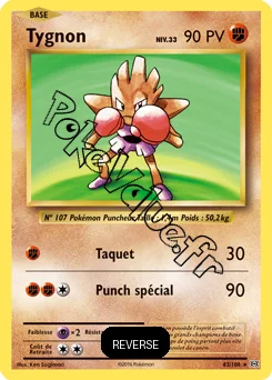 Carte Pokémon Tygnon  Reverse n°62 de la série Évolutions