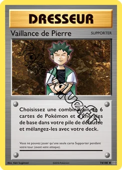 Carte Pokémon Vaillance de Pierre n°74 de la série Évolutions