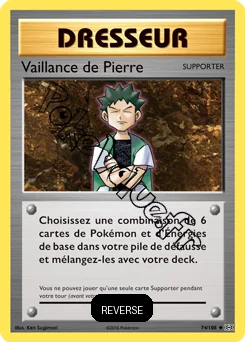 Carte Pokémon Vaillance de Pierre Reverse n°74 de la série Évolutions