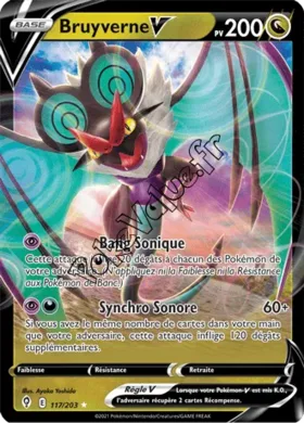 Carte Pokémon Bruyverne V  n°117 de la série Évolution Céleste
