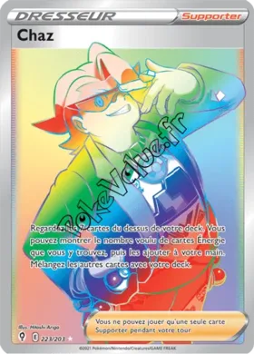 Carte Pokémon Chaz n°223 de la série Évolution Céleste