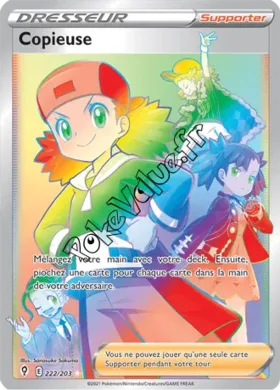 Carte Pokémon Copieuse n°222 de la série Évolution Céleste