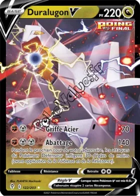 Carte Pokémon Duralugon V  n°122 de la série Évolution Céleste
