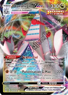 Carte Pokémon Duralugon VMAX  n°123 de la série Évolution Céleste