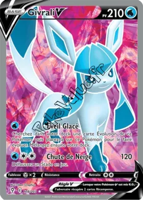 Carte Pokémon Givrali V  n°174 de la série Évolution Céleste