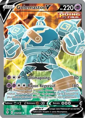 Carte Pokémon Golemastoc V  n°181 de la série Évolution Céleste