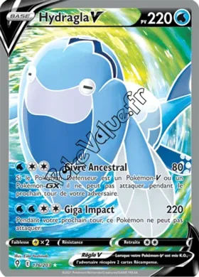 Carte Pokémon Hydragla V  n°176 de la série Évolution Céleste