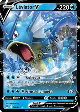 Carte Pokémon Léviator V  n°028 de la série Évolution Céleste
