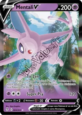 Carte Pokémon Mentali V  n°064 de la série Évolution Céleste