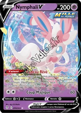 Carte Pokémon Nymphali V  n°074 de la série Évolution Céleste