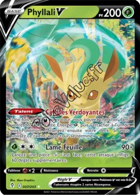 Carte Pokémon Phyllali V  n°007 de la série Évolution Céleste